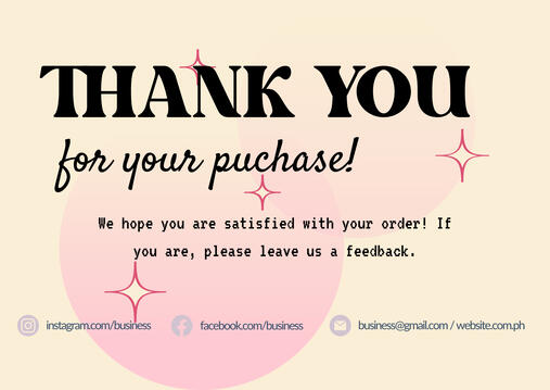 CANVA TEMPLATE - Thank You Card